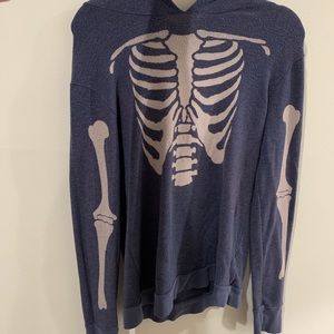 Skeleton long hoodie